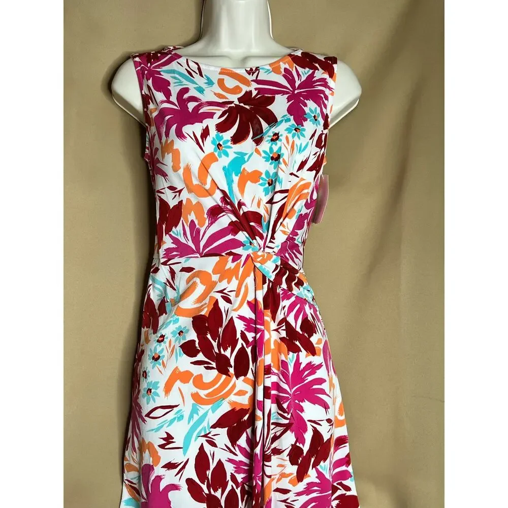 Maggy London Pink Floral Dress 2 NWOT